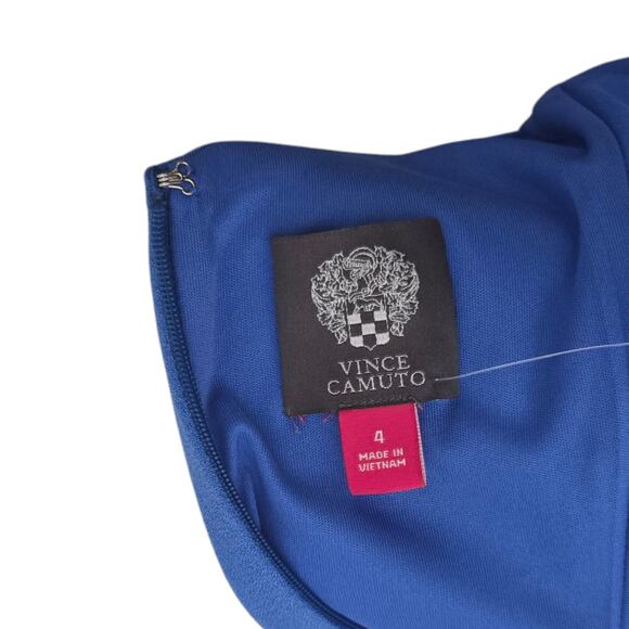 Vince Camuto‎ Womens Sleeveless Dress Size 4 Sky Blue Bow Cutout Back Stretch - Picture 10 of 10